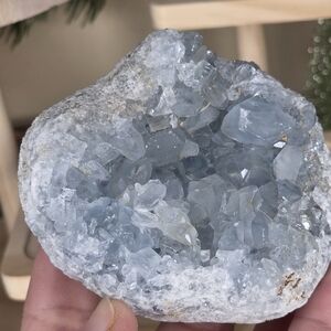 Blue Celestite Quartz Crystal Mineral Specimen 1lb 1a